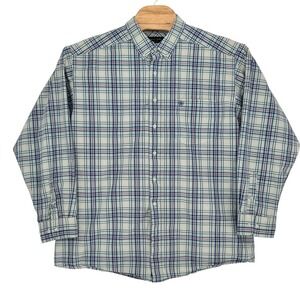 ARIAT Pro Series Men's XXL Plaid Long Sleeve Button‎ Up Shirt Blue Western Rodeo